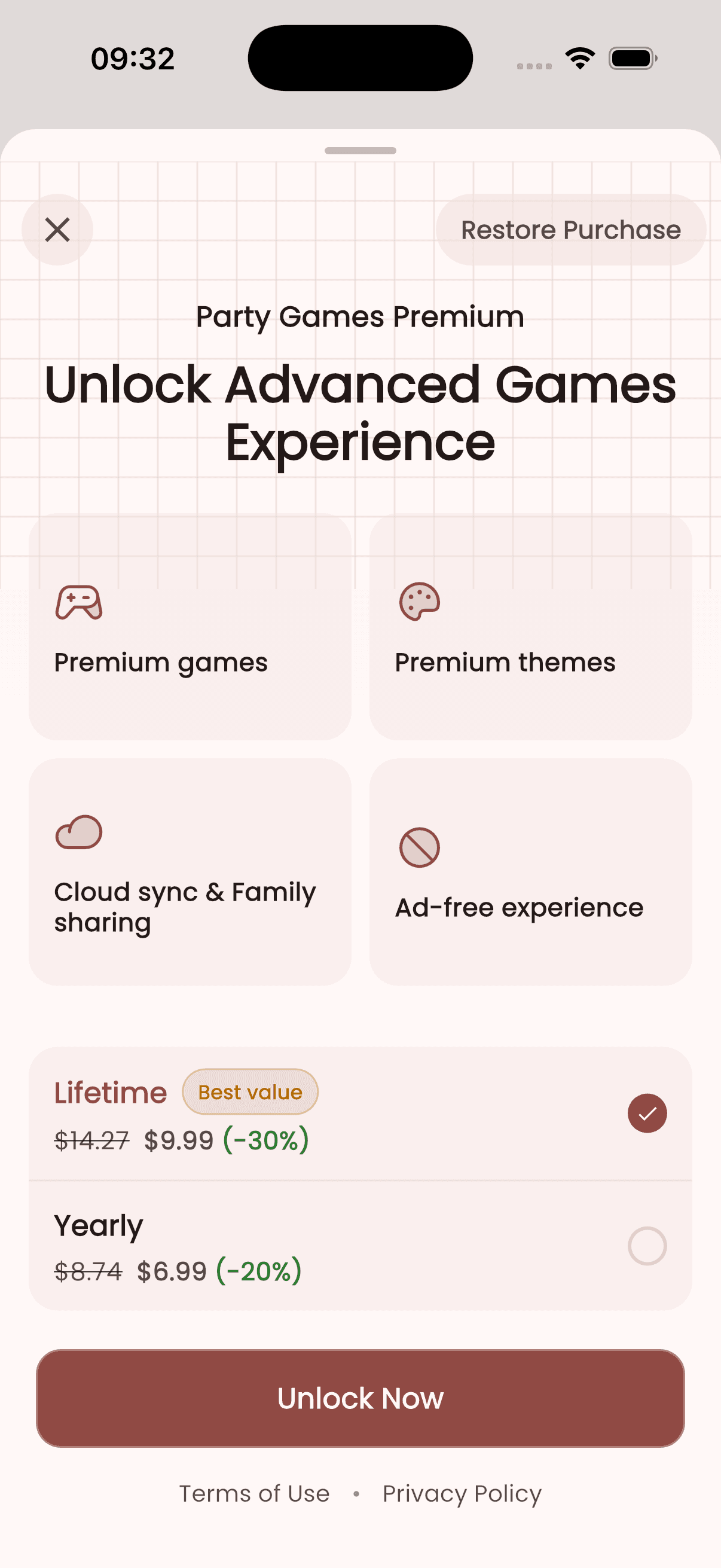 Original paywall in my iOS app